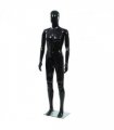 vidaXL Full Body Male Mannequin with Glass Base Glossy Black 185 cm