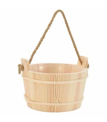 vidaXL Sauna Accessory Set 4 pcs Brown Solid Pine Wood and Hemp