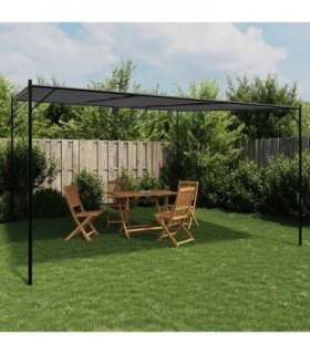 vidaXL Gazebo Anthracite 4x4 m 180 g/m² Fabric and Steel