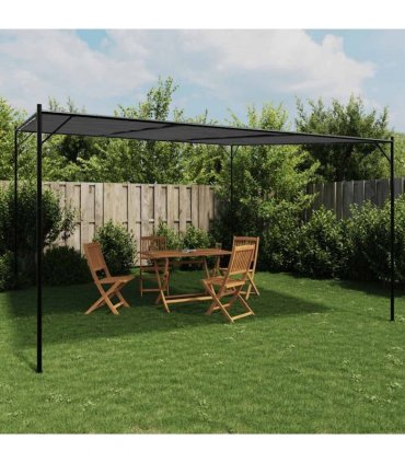 vidaXL Gazebo Anthracite 4x4 m 180 g/m² Fabric and Steel