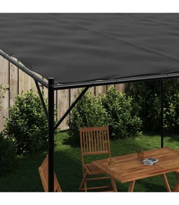 vidaXL Gazebo Anthracite 4x4 m 180 g/m² Fabric and Steel