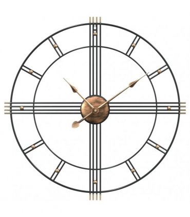 vidaXL Wall Clock Black Ø60 cm Iron