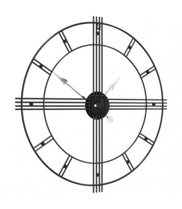vidaXL Wall Clock Black Ø60 cm Iron