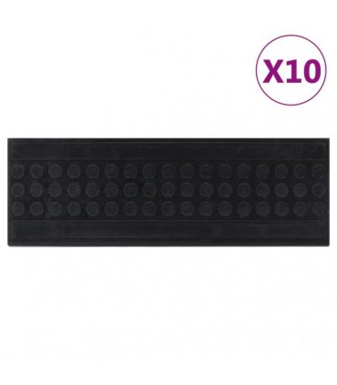 vidaXL Stair Treads 10 pcs 25x75 cm Rubber