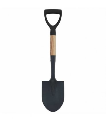 vidaXL Shovel Black 68.5 cm Power Coated Steel and Solid Wood
