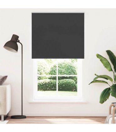 vidaXL Roller Blind Blackout Black 125x230 cm Fabric Width 121.6 cm Polyester