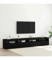 vidaXL TV Cabinet 2 pcs Black Oak 240 x 35 x 40 cm Engineered Wood