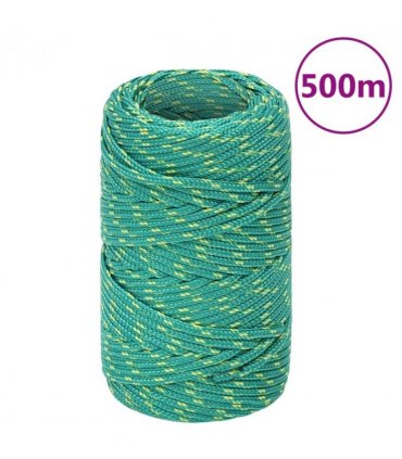 vidaXL Boat Rope Green 2 mm 500 m Polypropylene