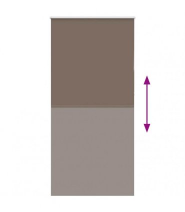 vidaXL Roller Blind Blackout Coffee 100x230 cm Fabric Width 95.7 cm Polyester