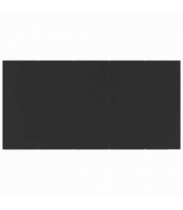 vidaXL Garden Dining Table Black 200x100x74cm Steel and Tempered Glass