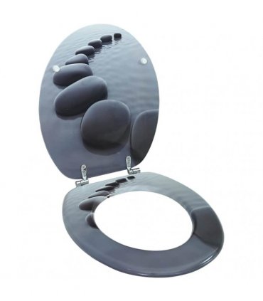 WC Toilet Seat MDF Lid Stones