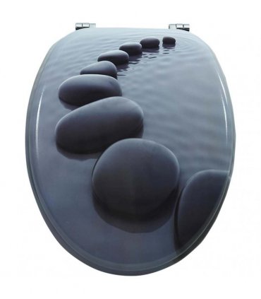 WC Toilet Seat MDF Lid Stones
