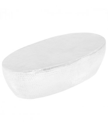 vidaXL Coffee Table Hammered Silver 100x50x28 cm Aluminium