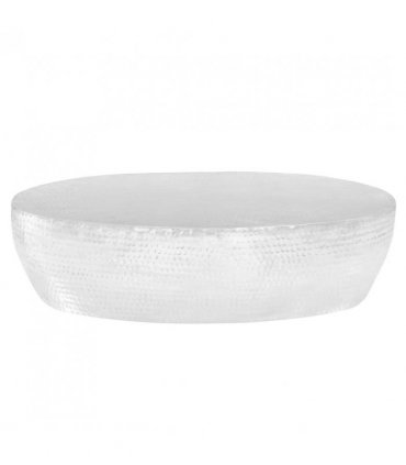 vidaXL Coffee Table Hammered Silver 100x50x28 cm Aluminium