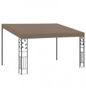 vidaXL Wall-mounted Gazebo 4x3x2.5 m Taupe