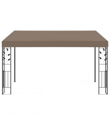vidaXL Wall-mounted Gazebo 4x3x2.5 m Taupe