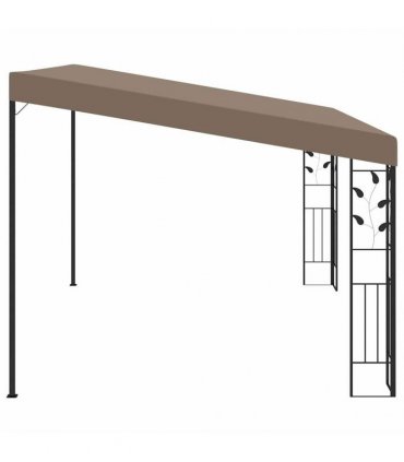 vidaXL Wall-mounted Gazebo 4x3x2.5 m Taupe