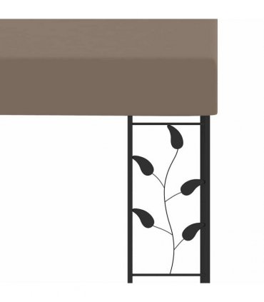 vidaXL Wall-mounted Gazebo 4x3x2.5 m Taupe