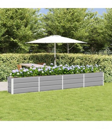 vidaXL Planter Light Grey 320 x 40 x 45 cm Steel