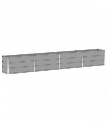 vidaXL Planter Light Grey 320 x 40 x 45 cm Steel