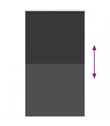 vidaXL Roller Blind Blackout Black 120x210 cm Fabric Width 116.6 cm Polyester
