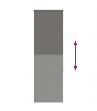 vidaXL Roller Blind Blackout Grey 50x175 cm Fabric Width 45.7 cm Polyester