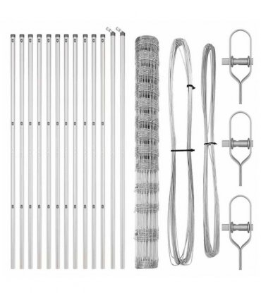 vidaXL Ground Fix Welded Wire Fence 25 x 1.5 m Galvanised Steel Silver