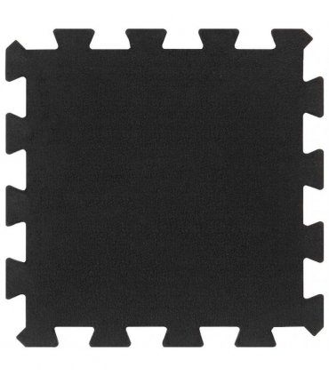 vidaXL Rubber Floor Tiles 16 pcs Black 16 mm 30x30 cm