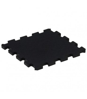 vidaXL Rubber Floor Tiles 16 pcs Black 16 mm 30x30 cm
