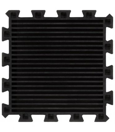 vidaXL Rubber Floor Tiles 16 pcs Black 16 mm 30x30 cm