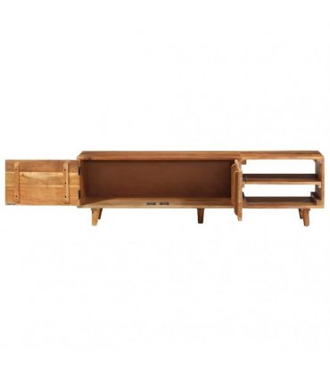 vidaXL TV Cabinet Solid Wood Acacia with Honey Finish 140x30x40 cm
