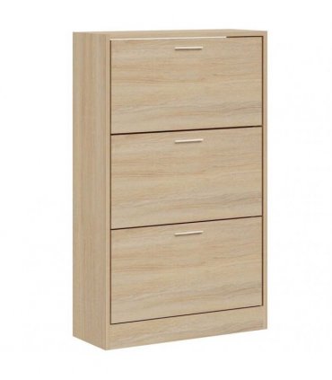 vidaXL Shoe Cabinet Sonoma Oak 63x24x103 cm Engineered Wood
