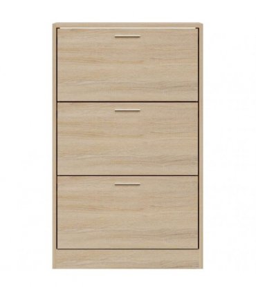 vidaXL Shoe Cabinet Sonoma Oak 63x24x103 cm Engineered Wood