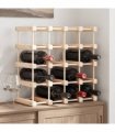 vidaXL Wine Rack for 20 Bottles 46.5x23x46.5 cm Solid Wood Pine