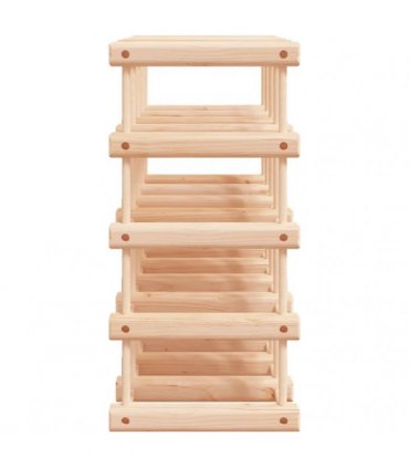 vidaXL Wine Rack for 20 Bottles 46.5x23x46.5 cm Solid Wood Pine