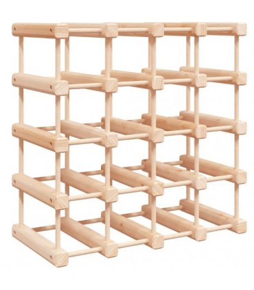 vidaXL Wine Rack for 20 Bottles 46.5x23x46.5 cm Solid Wood Pine