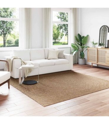vidaXL Area Rugs Moire Square AGIRA Natural 240 x 240 cm Polyester