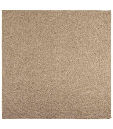 vidaXL Area Rugs Moire Square AGIRA Natural 240 x 240 cm Polyester