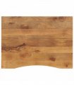 vidaXL Desk Top with Curve 100x80x2.5 cm Solid Wood Rough Mango