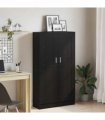 vidaXL Book Cabinet Black Oak 82.5 x 30.5 x 150 cm Engineered Wood
