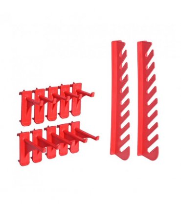 vidaXL 103 Piece Storage Bin Kit with Wall Panels Red and Black