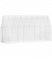 vidaXL Rabbit Cage Silver 400 x 100 x 210 cm Galvanised Steel