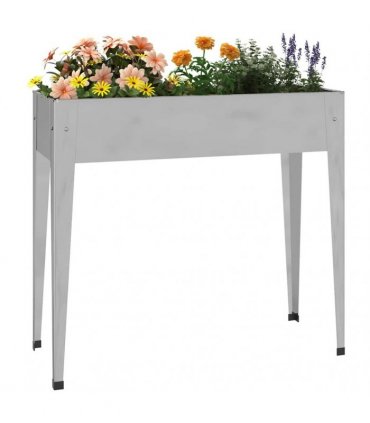 vidaXL Garden Planter 100.5x40.5x90 cm Galvanised Steel