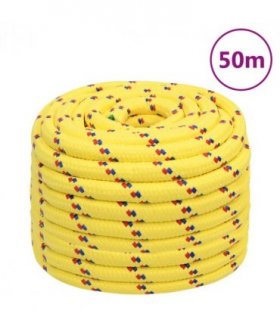 vidaXL Boat Rope Yellow 20 mm 50 m Polypropylene