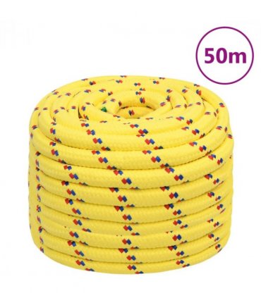 vidaXL Boat Rope Yellow 20 mm 50 m Polypropylene