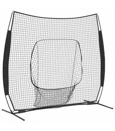 vidaXL Baseball Practice Net Black 250 x 106 x 209 cm Polyester