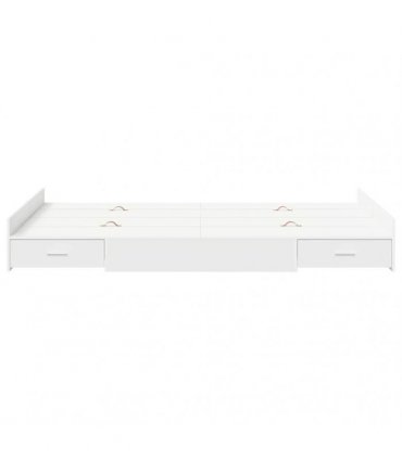 vidaXL Storage Bed Frame White 120 x 190 cm Engineered Wood