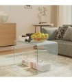vidaXL Side Table | Clear | Tempered glass | 40x40x60 cm | Tough | Side Table