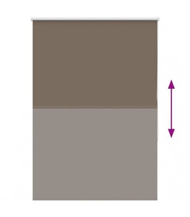 vidaXL Roller Blind Blackout Coffee 95x150 cm Fabric Width 90.7 cm Polyester