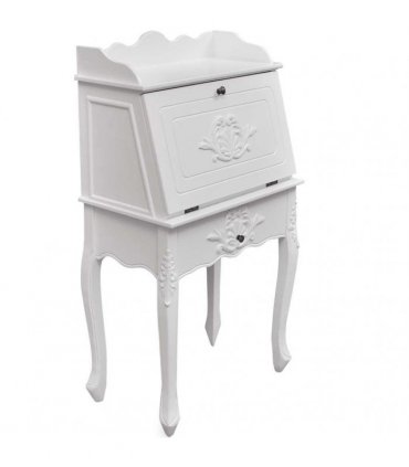 vidaXL Desk | White | MDF and Pinewood | 60 x 36.4 x 111 cm | Desk | Rectangular